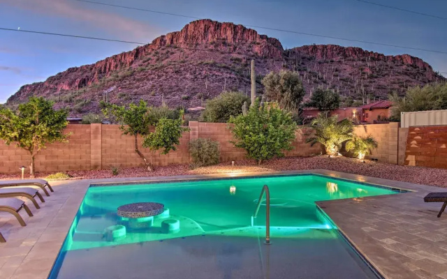photo 4 of Luxe Phoenix Home: Desert Butte View & Heated Pool