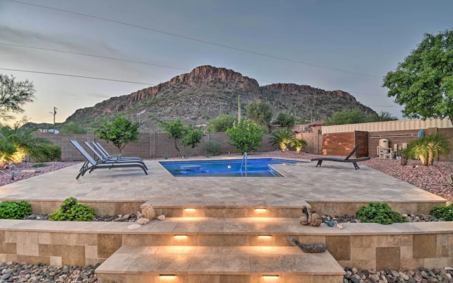 photo 5 of Luxe Phoenix Home: Desert Butte View & Heated Pool