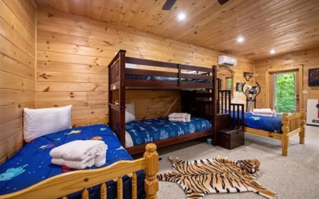 photo 4 of Ricks Retreat Charming Log Cabin Firepit Ping Pong hot tub Close to Blue Ridge