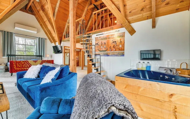 photo 5 of Riverfront A-frame Cabin in Troy w/ Pool & Dock!