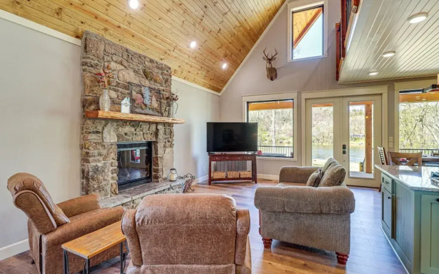 photo 5 of Riverfront Mountain View Cabin w/ Deck & Grill!