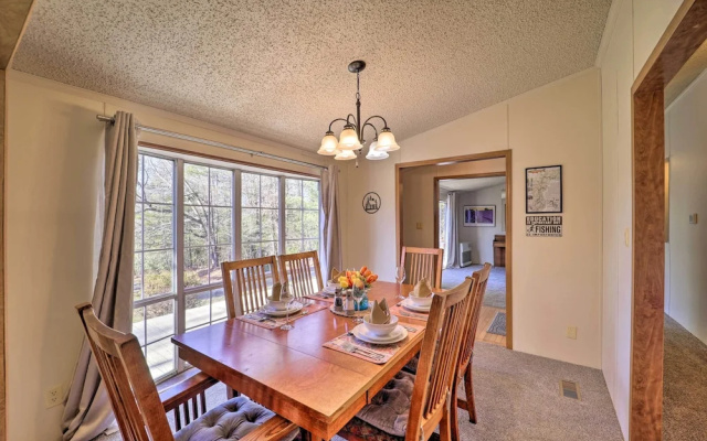 photo 3 of Deck + 2 Fire Pits: Riverfront Spruce Pine Rental!