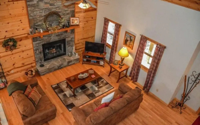 photo 2 of Riversong - Beautiful Cabin Located on Coosawattee River Game Room and Hot tub