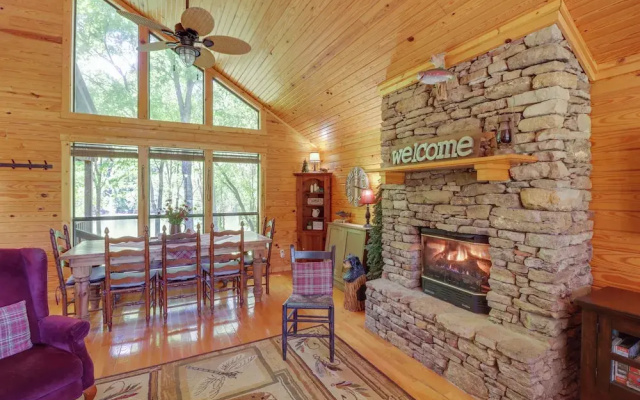 photo 3 of Roomy Riverfront 'trout Valley Cabin' w/ Porch!