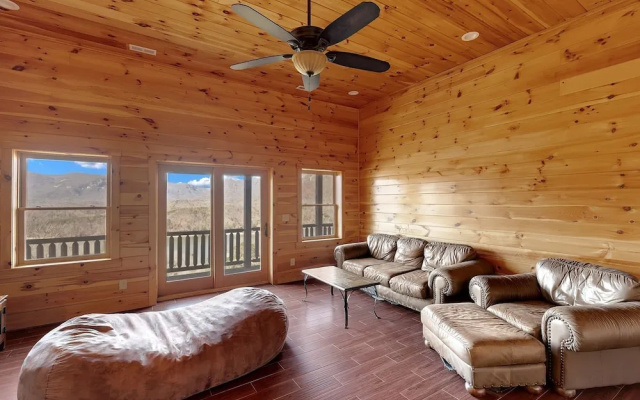 photo 2 of Spacious Cabin With Fantastic Long Range Mountain And Lake Views - Lake Lure - The Overlook 4 Bedroom Cabin by Sunscape Property Management