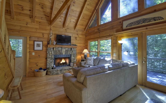 photo 3 of Thunder Falls- Cabin Perched Over 10ft Waterfalls!