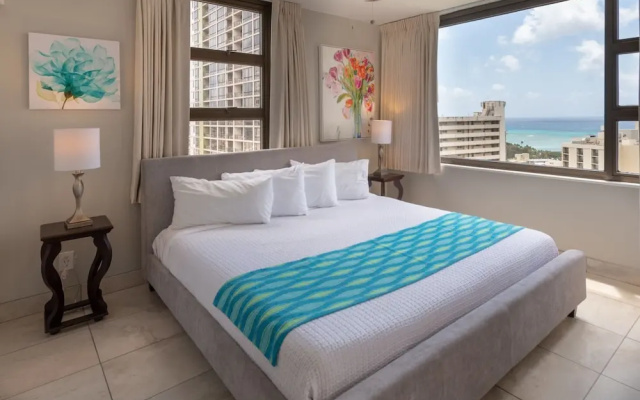 photo 2 of Newly Remodeled Corner Unit at the Waikiki Banyan with Diamond Head Views