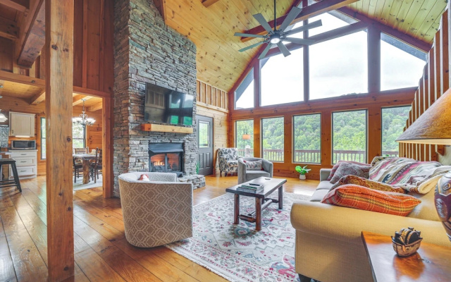 photo 5 of Decks & Mountain Views: Waynesville Getaway!