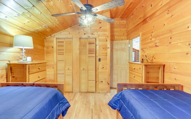 photo 3 of Wooded Blue Ridge Cabin: 2 Decks, Fire Pit!